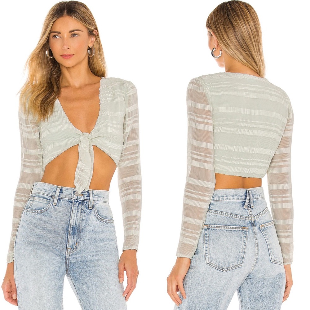 Lovers + Friends Sea Breeze Top Mint Small EUC